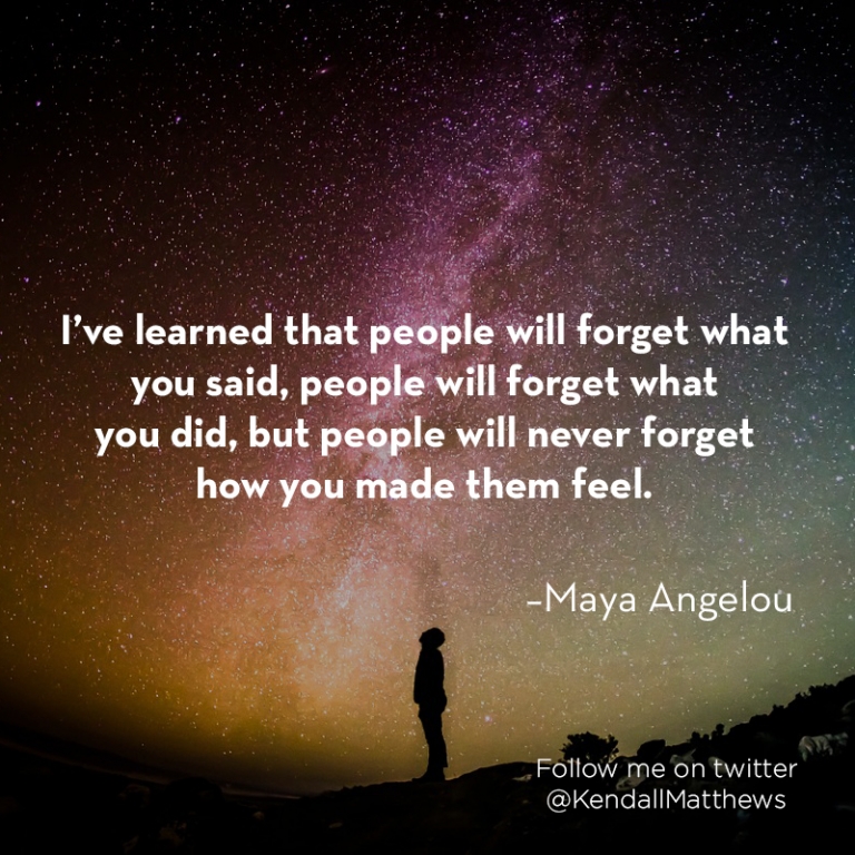 People Will Forget What You Say